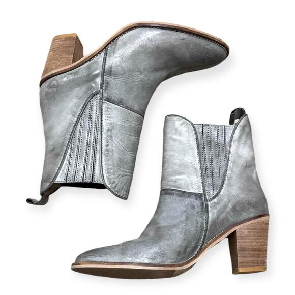 DICO D.Co Copenhagen Gray Leather Pointed Toe Chelsea Boots Women's EU40 US 9.5 - Picture 5 of 10